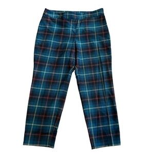 Green plaid Talbots wool pants